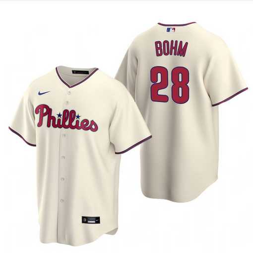 Youth Philadelphia Phillies #28 Alec Bohm Cream Alternate Jersey Dzhi->mlb youth jerseys->MLB Jersey